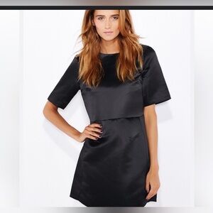 Topshop Black Mini Satin Dress